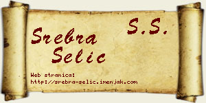 Srebra Selić vizit kartica